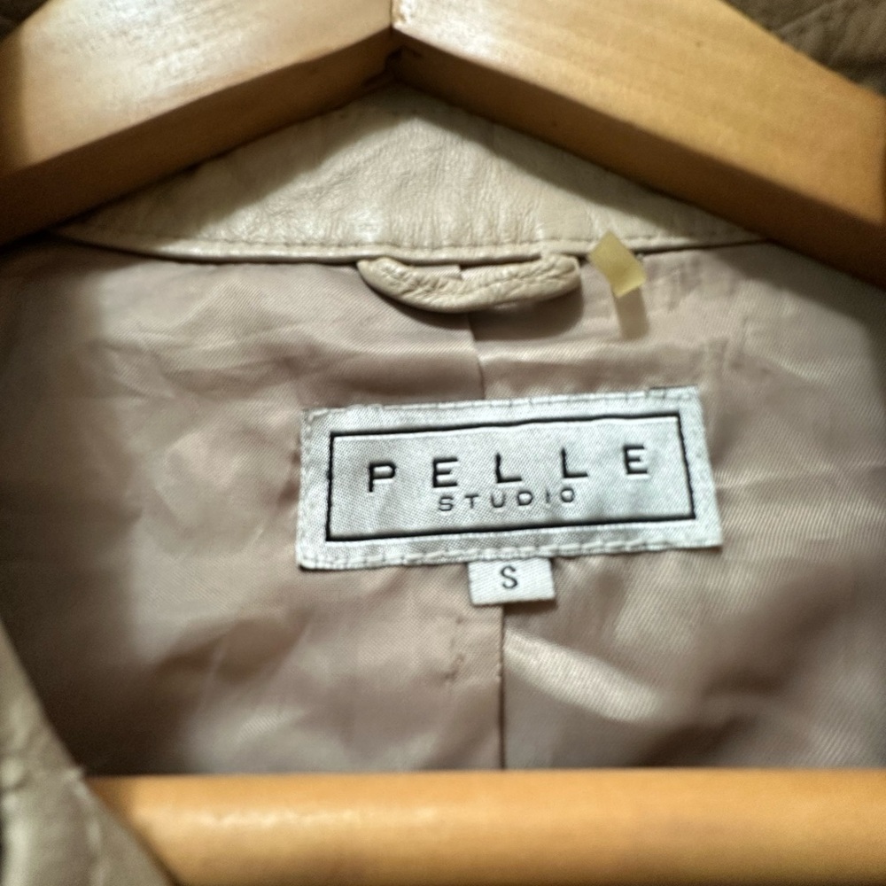 Pelle Studio Cream Leather Moto Jacket - Picture 2 of 5